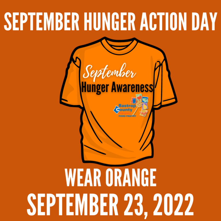 September is Hunger Awareness Month Bastrop County Emergency Food Pantry